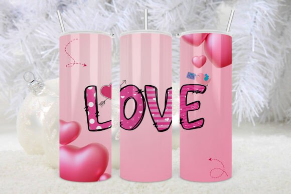 A Brand Designer Reviews a Valentine's Tumbler Graphics Asset for Crafts