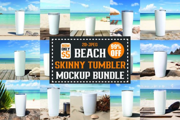 A Brand Designer's Review of Beach Skinny Tumbler Mockups Graphics