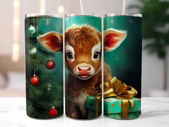 A Brand Designer's Review of the Green Christmas Cow Tumbler Wrap Graphics