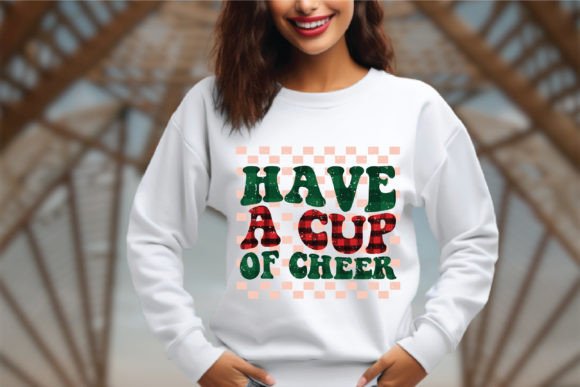 A Cup of Cheer Retro Sublimation DESIGN for Crafts & Graphics