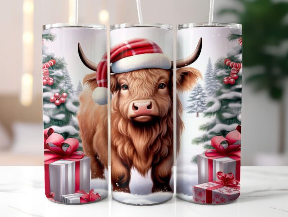 A Designer’s Take on the Christmas Highland Cow Tumbler Wrap