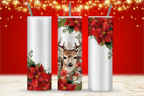 A Graphic Design Asset Review: The Floral Reindeer Skinny Tumbler for Crafts & Content