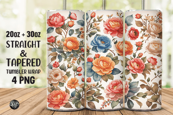 A Professional Review of Watercolor Vintage Flowers Graphics for Tumbler Wraps