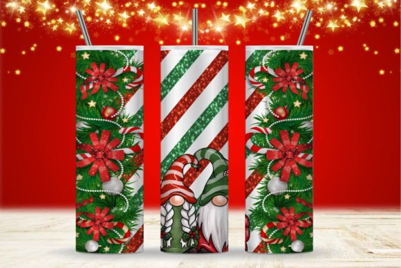 Candy Stripes Gnomes: A Whimsical Graphic Asset for Crafts