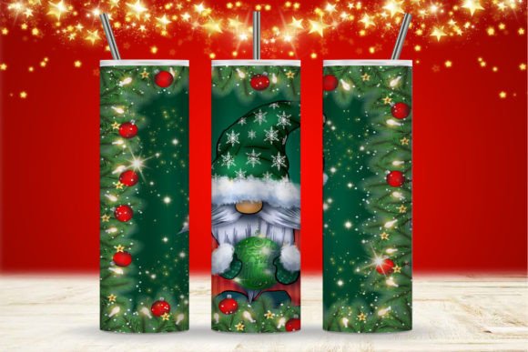Christmas Gnome Tumbler Graphics for Seasonal Crafts