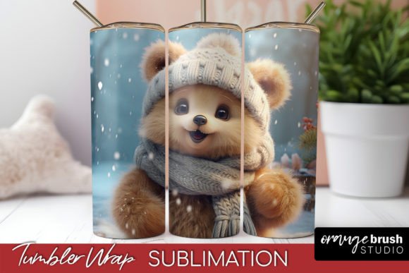 Crafting Holiday Magic: A Teddy Bear Tumbler Wrap Design