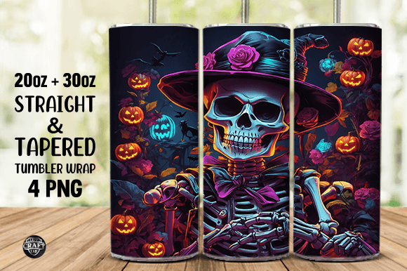 Halloween Skeleton Graphics for Tumbler Wraps: A Brand Review