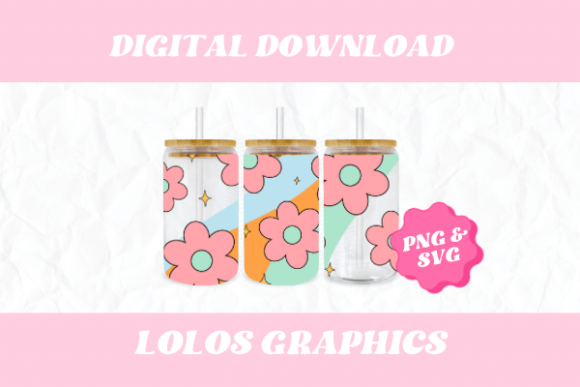 How a Retro Flower Libbey Cup Wrap Elevates Crafts Graphics