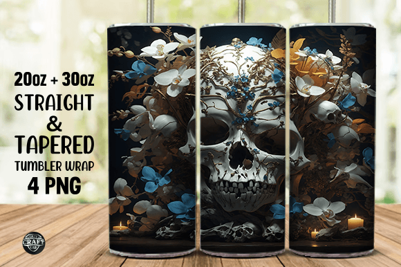 Human Skull Tumbler Wraps & Graphics Review