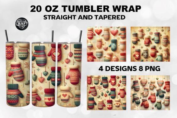 Pair of Mittens Tumbler Graphics for Seasonal Product Collections