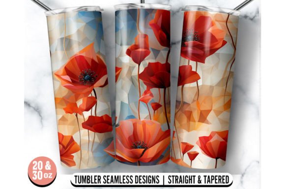 Polygon Flower Graphics: A Tumbler Wrap Crafters Will Love