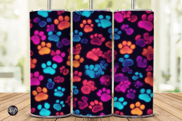 Professional Review: Puppy Paw Tumbler Wrap Graphic Design Asset