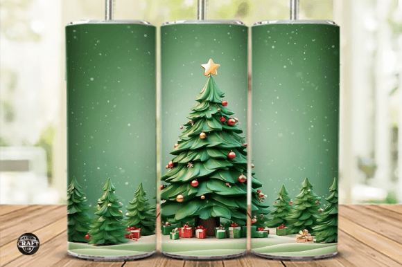 Reviewing the Christmas Tree Skinny Tumbler Wrap Graphics