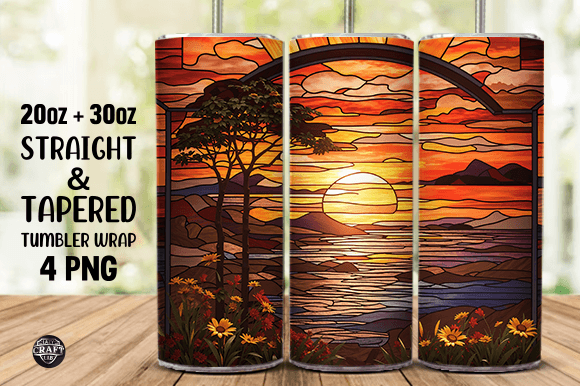 Sunset for Stained Glass Design Tumbler Review