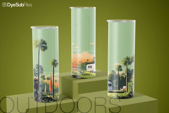 Vintage RV Camping Outdoors Tumbler Wrap Graphics Review
