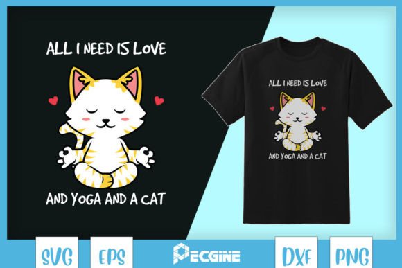 When Yoga and Cat Love Coffee Graphics Elevate Crafts Branding