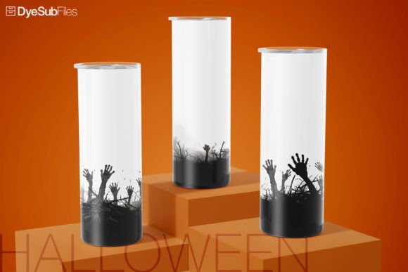 Zombie Halloween DyeSub Tumbler Wrap Graphics Review